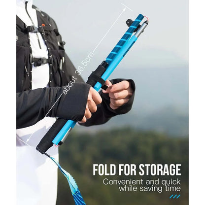 AONIJIE E4202 110cm 120cm Lightweight Folding Collapsible Quick Lock Cross-country Trekking Pole Aluminium Alloy Walking Stick