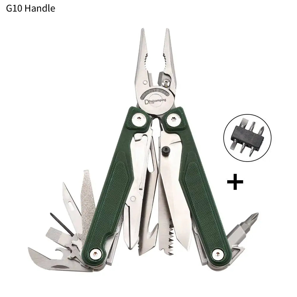 Daicamping DL7 Titanium Alloy Handle Outdoors Multi-tools Clamp Folding Knife EDC Combination Multi Tools Pliers Knives