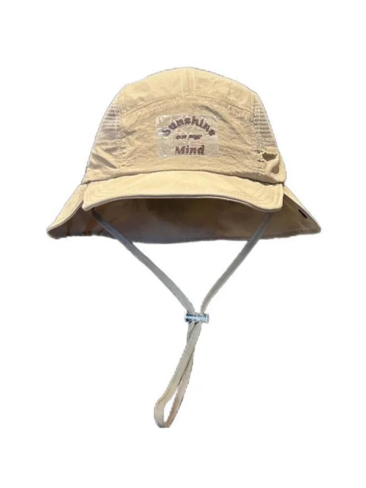 Outdoor Mesh UV Protection Sun Hat Unisex Summer Hiking Mountain Climbing Cap Quick Dry Breathable Wide Brim Hat for Travel