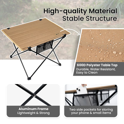 Onetigris Camping Folding Table 600D Polyester Ultralight Outdoor Picnic Table Tourist Portable Desk for Dining Traveling Hiking