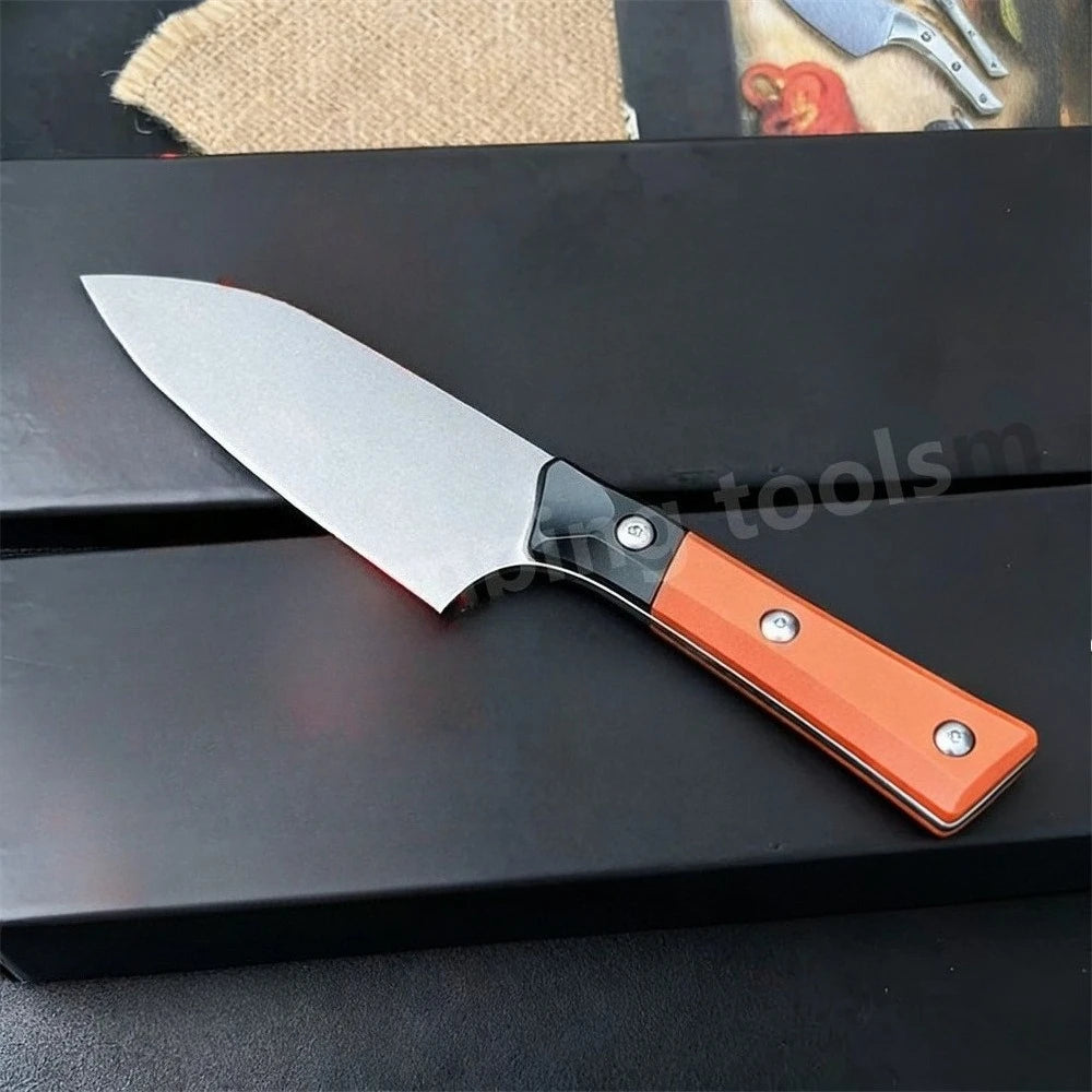 Fixed Blade Knife Outdoor Chef Knife D2 Steel Blade Camping Hiking Survival Tool for Adventurers EDC Utility Holiday Gifts