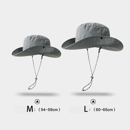 Hiking Hat Western Cowboy Hat Bucket Hat Men Women Sun Protection Outdoor Summer Visor Hat Folding Storage Hiking Hat Caps