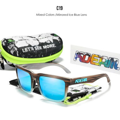 KDEAM Men's Polarized Sunglasses Square Casual Outdoors Sun Glasses Women Unisex Sunglass For Couple With New Package