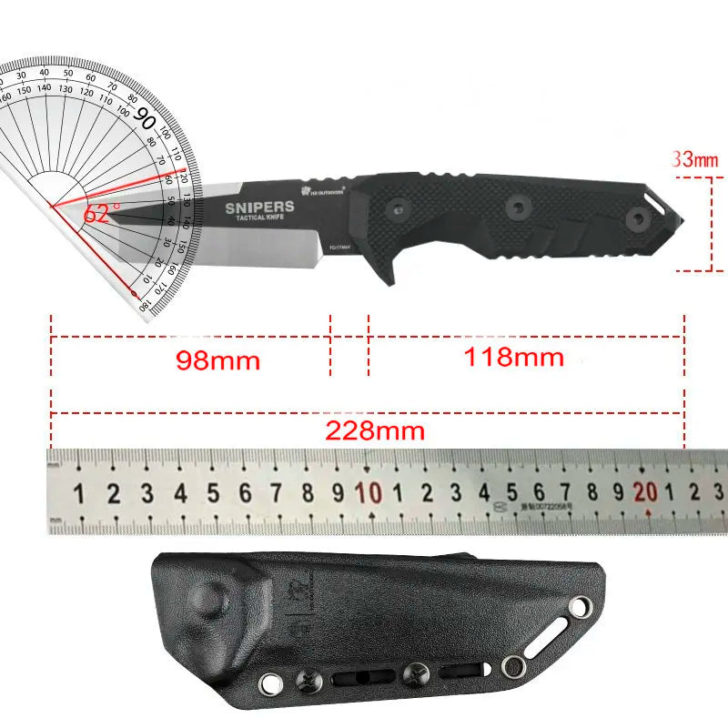 HX Outdoors Tactical Knife,Hunting Jungle Knives ,Camping Survival Knife,Rescue Edc Tool G10 Handle WIth Kydex Dropshipping
