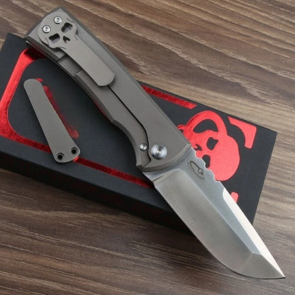 Multi-functional Folding Knife D2 Steel Blade Titanium Alloy Handle Ergonomic Handle Outdoor Camping Hiking EDC Cutting Purposes