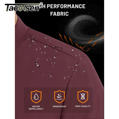 TACVASEN Spring Baseballl Jackets Mens Windbreaker Hiking Trekking Fishing Jackets Outdoor Full Zip Casual Coats Outwear Tops