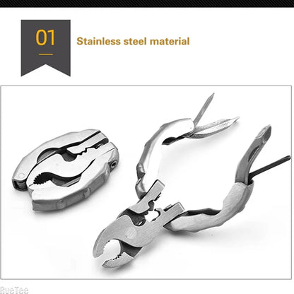 Multifunction Outdoor pliers Folding Plier Mini Stainless Steel Folding Screwdriver Portable Camping Tools Hiking Accessories