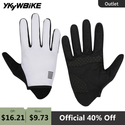YKYWBIKE Cycling Gloves Full Finger Bicycle Riding Mitts XRD Shock-Absorbing Mountain Road Bike MTB Outdoors Sports Gloves