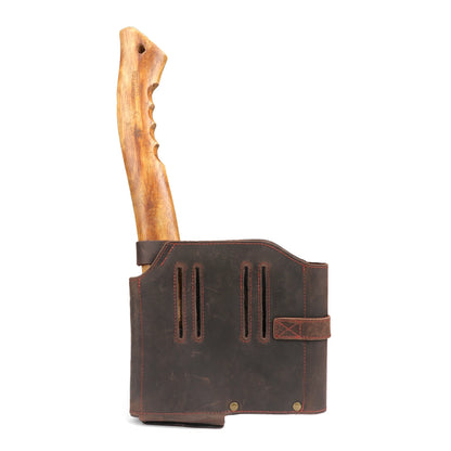 Tourbon Leather Axe Protective Cover Holder Hatchet Sheath Case Axe Blade Protector Outdoors Accessories Woodworking Camping