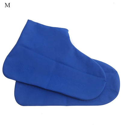 1 Pair Latex Shoe Covers for Rain Waterproof Thickened Reusable Boots Covers for Men Women Cycling Climbing Travel Hiking Camp