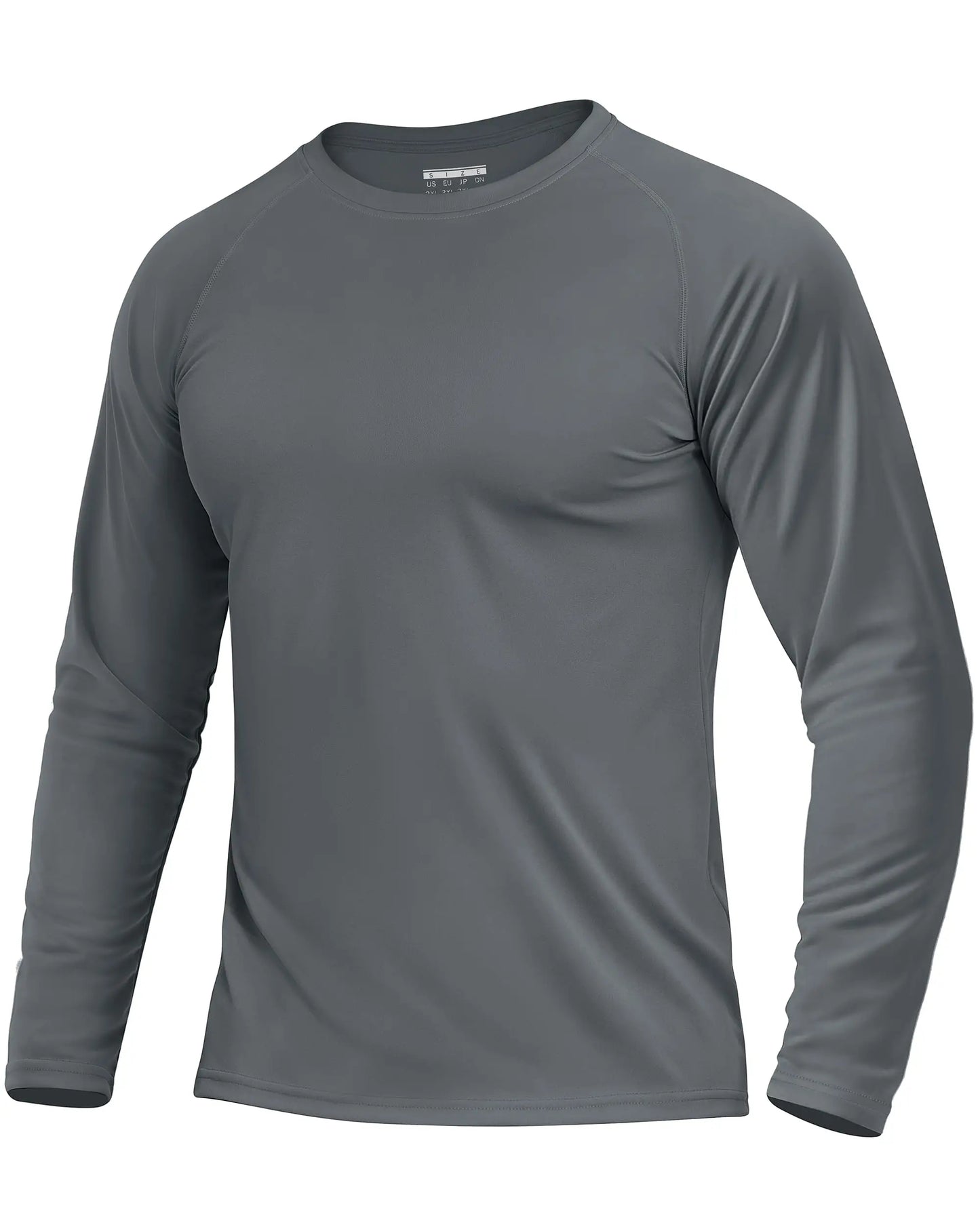 KEFITEVD Men's UPF 50+ Quick Dry Long Sleeve T-Shirts Men Sun Protection Outdoor Fishing Hiking T-Shirts UV Block Shirts Tops