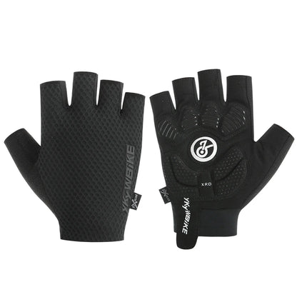 YKYWBIKE Cycling Gloves Unisex Half Finger PORON XRD Summer Breathable Shock Absorbing Bicycle Outdoors Road Bike Gloves