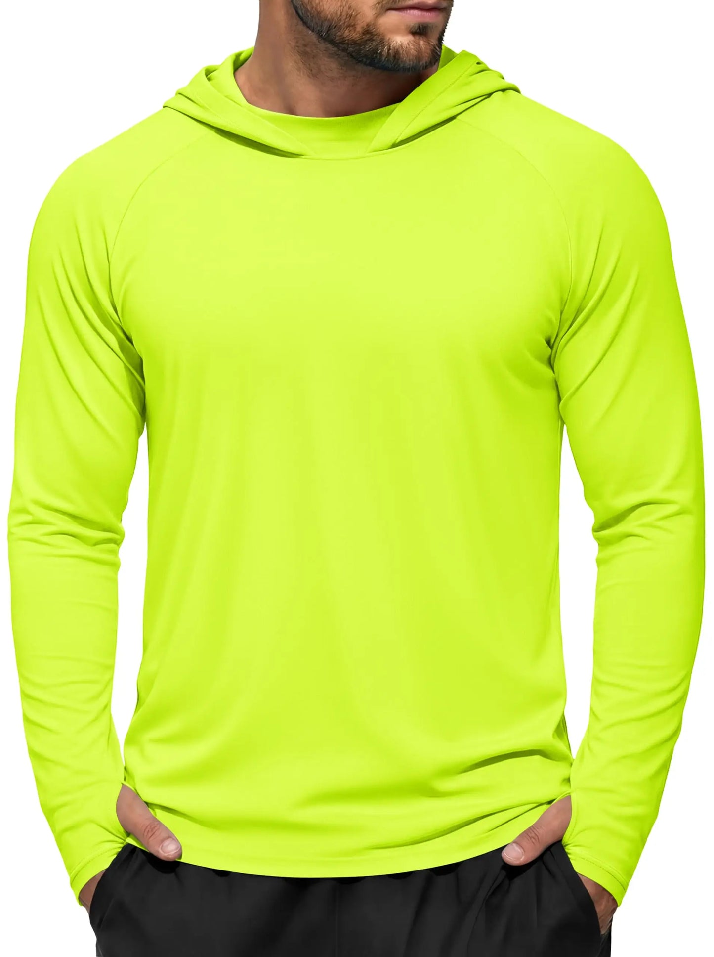TACVASEN Men's UPF 50+ Hoodie Fishing Shirts Long Sleeve High Collar Mesh UV Sun Protection Rash Guard Swim Beach Running Hiking
