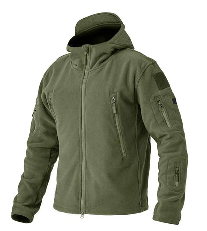 TACVASEN Winter Hooded Coats Mens Fleece Jackets Full Zip Up Multi-Pockets Fishing Hiking Climbing Outerwear Causal Parka Tops