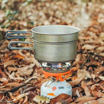 Keith Titanium Pot Set Outdoor Bowls Hiking Camping 2-Piece Pan Cook Lightweight Nesting Cookware- 2.05 L  Ti6017  Backpacking