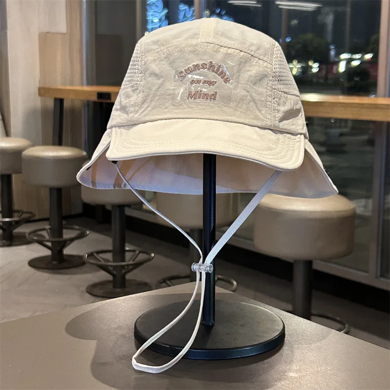 Outdoor Mesh UV Protection Sun Hat Unisex Summer Hiking Mountain Climbing Cap Quick Dry Breathable Wide Brim Hat for Travel
