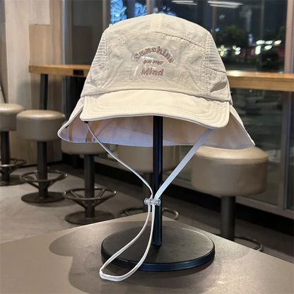 Outdoor Mesh UV Protection Sun Hat Unisex Summer Hiking Mountain Climbing Cap Quick Dry Breathable Wide Brim Hat for Travel