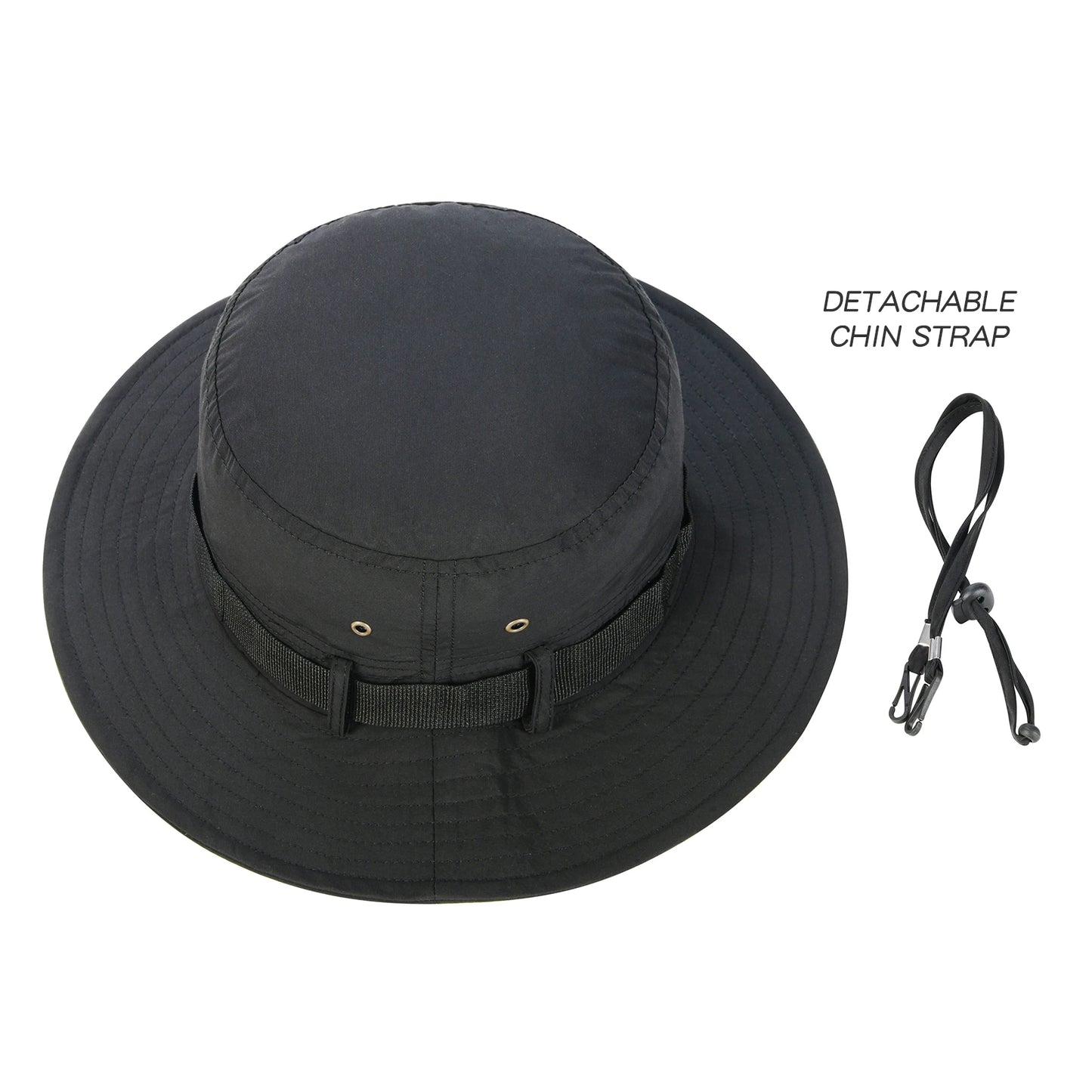 BOTVELA  Waterproof Bucket Hat with Chin Strap Quick Dry Packable Boonie Hat Safari Hat Sun Protection