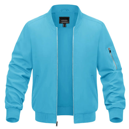 TACVASEN Spring Baseballl Jackets Mens Windbreaker Hiking Trekking Fishing Jackets Outdoor Full Zip Casual Coats Outwear Tops