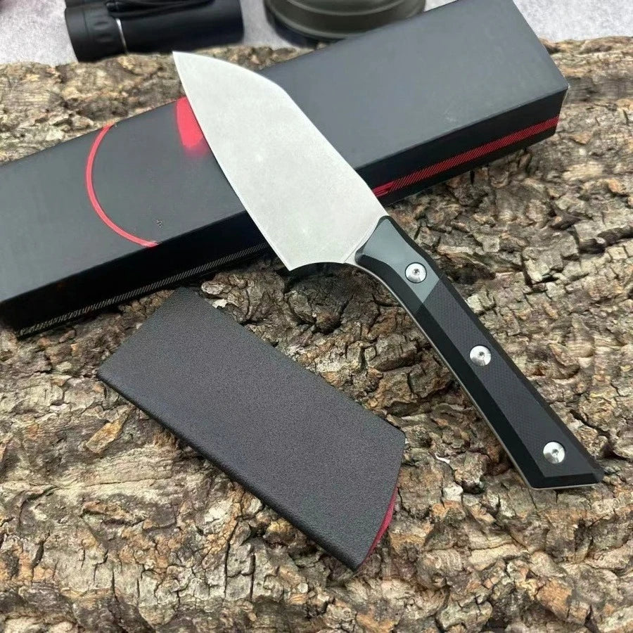 High-hardness Fixed Blade Knife, D2 Steel Blade Treatment, Outdoor Camping Hiking EDC Adventure Climbing Tool, Men's Gift
