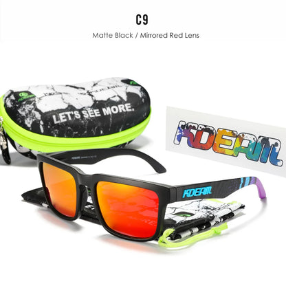 KDEAM Men's Polarized Sunglasses Square Casual Outdoors Sun Glasses Women Unisex Sunglass For Couple With New Package