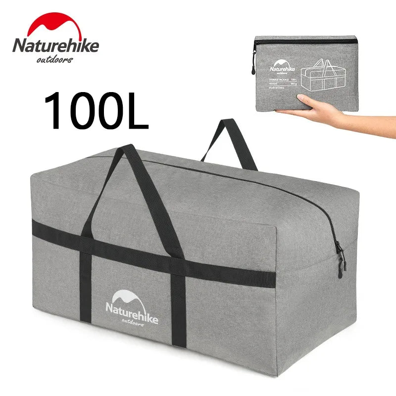 Naturehike Folding Large Capacity Storage Bags Ultralight Pack Handle Camping Duffel Bag Portable Hiking Travel Totes 100L 45L