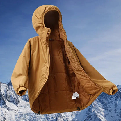 Harajuku Designer Men's Plus Size Winter Hooded Coat: Waterproof, Warm & Windproof for Outdoor Hiking, Skiing, Safari & Work