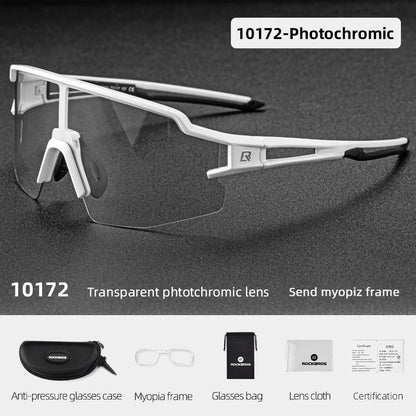 ROCKBROS Photochromic Polarized Bicycle Sunglasses UV400 Sunscreen Fishing Camping Hiking Riding Men Women Eyeglasses Eyewear