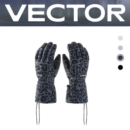 VECTOR Touchscreen P Cotton Waterproof Ski Gloves Wear Resistant PU Palm Moisture Resistant Warm Men and Women Five-finger Glove