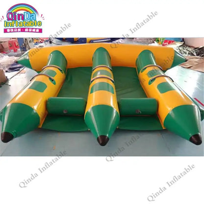 Inflatable Water Game Toys Inflatable Fly Fish Banana Boat,4X3m Inflatable Flying Fish Tube Towable For Adults