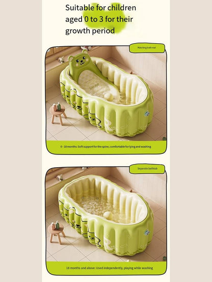 Inflatable baby bathtub，used sitting or lying portable bathtub，for 0-3 years old children suitable for travel and indoor