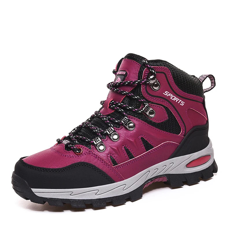 New Men's Hiking Shoes women Mountain Climbing Sneaker Wear-resistant Trekking Walking Sneakers winter plush Fashion Couple Shoe