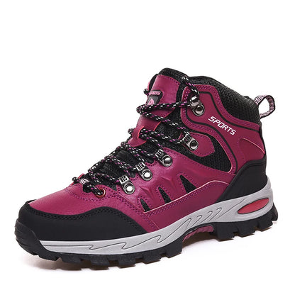 New Men's Hiking Shoes women Mountain Climbing Sneaker Wear-resistant Trekking Walking Sneakers winter plush Fashion Couple Shoe
