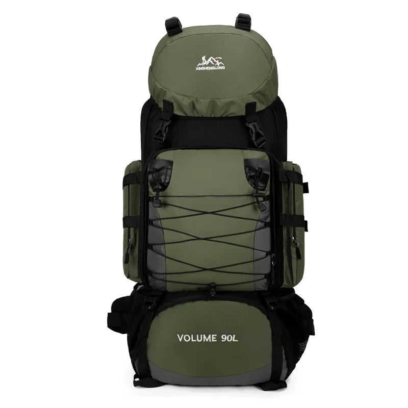 Molle 90L Outdoor Mountaineering Waterproof Rucksack Bag Sports Double Shoulder Bag Casual Hiking Travel Tactical Backpack