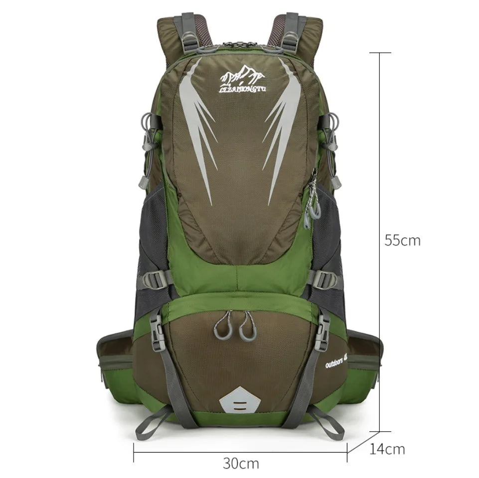 40L Travel Backpack Camping Men Large Hiking Bag Tourist Rucksack Waterproof Outdoor Sports Climbing Mountaineering Bag Luggage