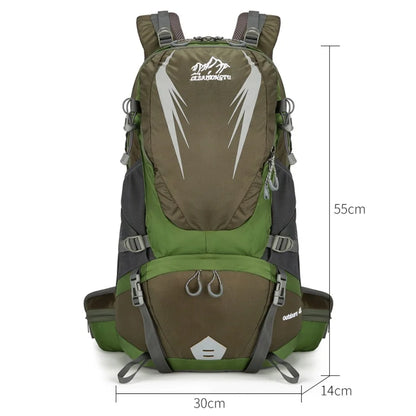 40L Travel Backpack Camping Men Large Hiking Bag Tourist Rucksack Waterproof Outdoor Sports Climbing Mountaineering Bag Luggage