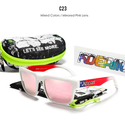 KDEAM Men's Polarized Sunglasses Square Casual Outdoors Sun Glasses Women Unisex Sunglass For Couple With New Package