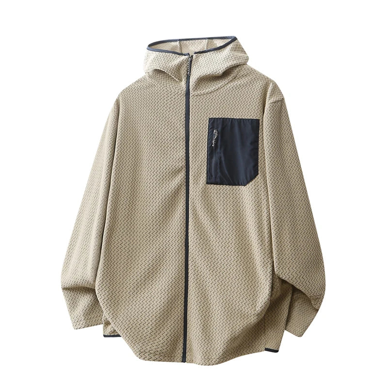 Vest Hooded Jacket for Outdoor Cycling Hiking Fishing Hiking Sporty Fashion Travel Camping Textured Fleece Vest Hooded Jacket