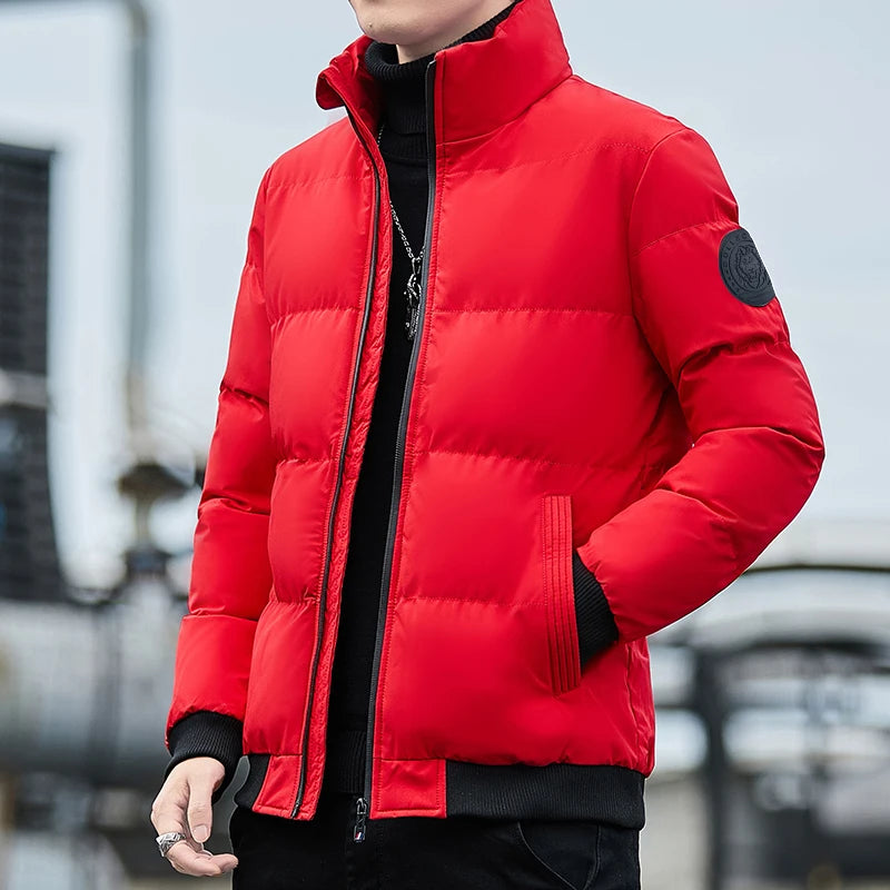 Hiking Jacket Collar  Casual Cotton-padded Clothes Windproof and Cold-resistant Jacket Coat CoatMen's Autumn Winter Warm Jackets
