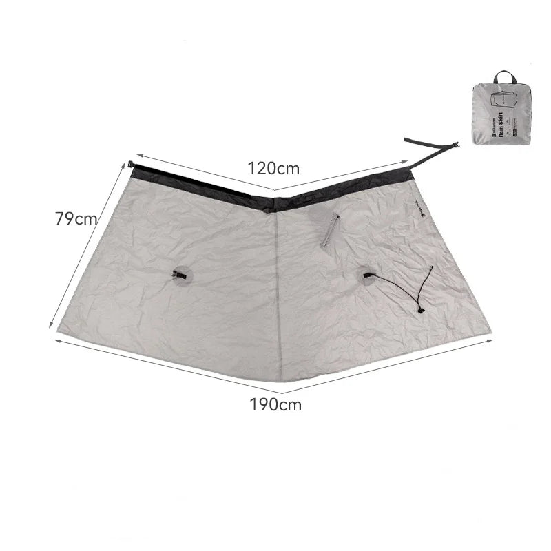 Hikeman Lightweight Waterproof Rain Skirt Split Rain Poncho, Portable Breathable Outdoor Hiking Camping Mountaineering Rain Coat