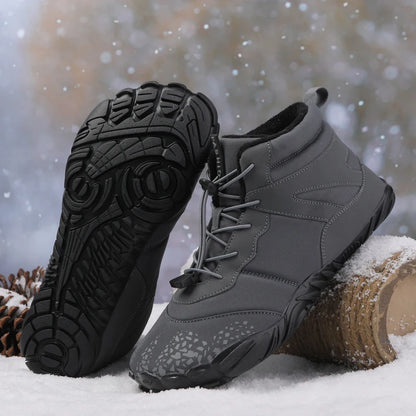 Barefoot Boots Women Winter Snow Boots for Men Plush Warm Ankle Shoes Non-slip Outdoor Waterproof Hiking Shoes Plus Size