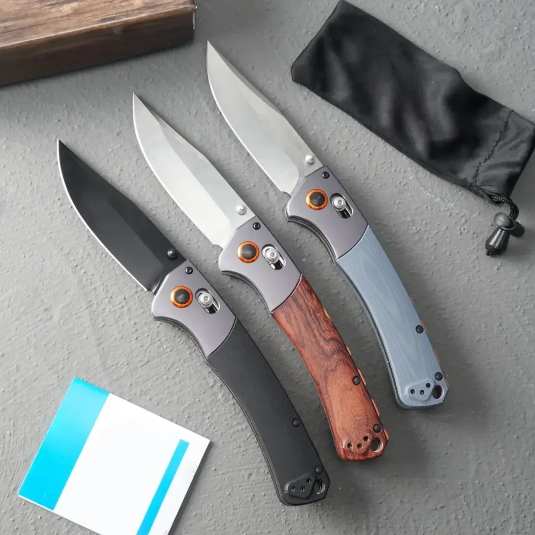 BM 15080 Crooked River Folding Knife Outdoor Camping Hiking Fishing Knife EDC Tactical Hunting Knife Practical Cutting Knife