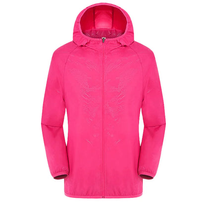 Men Women Hiking Jacket Waterproof Quick Dry Camping Hunting Clothes Sun-Protective Outdoor Sports Coat Anti UV Windbreaker