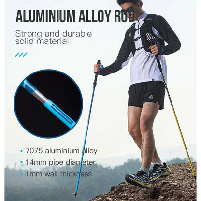 AONIJIE E4202 110cm 120cm Lightweight Folding Collapsible Quick Lock Cross-country Trekking Pole Aluminium Alloy Walking Stick