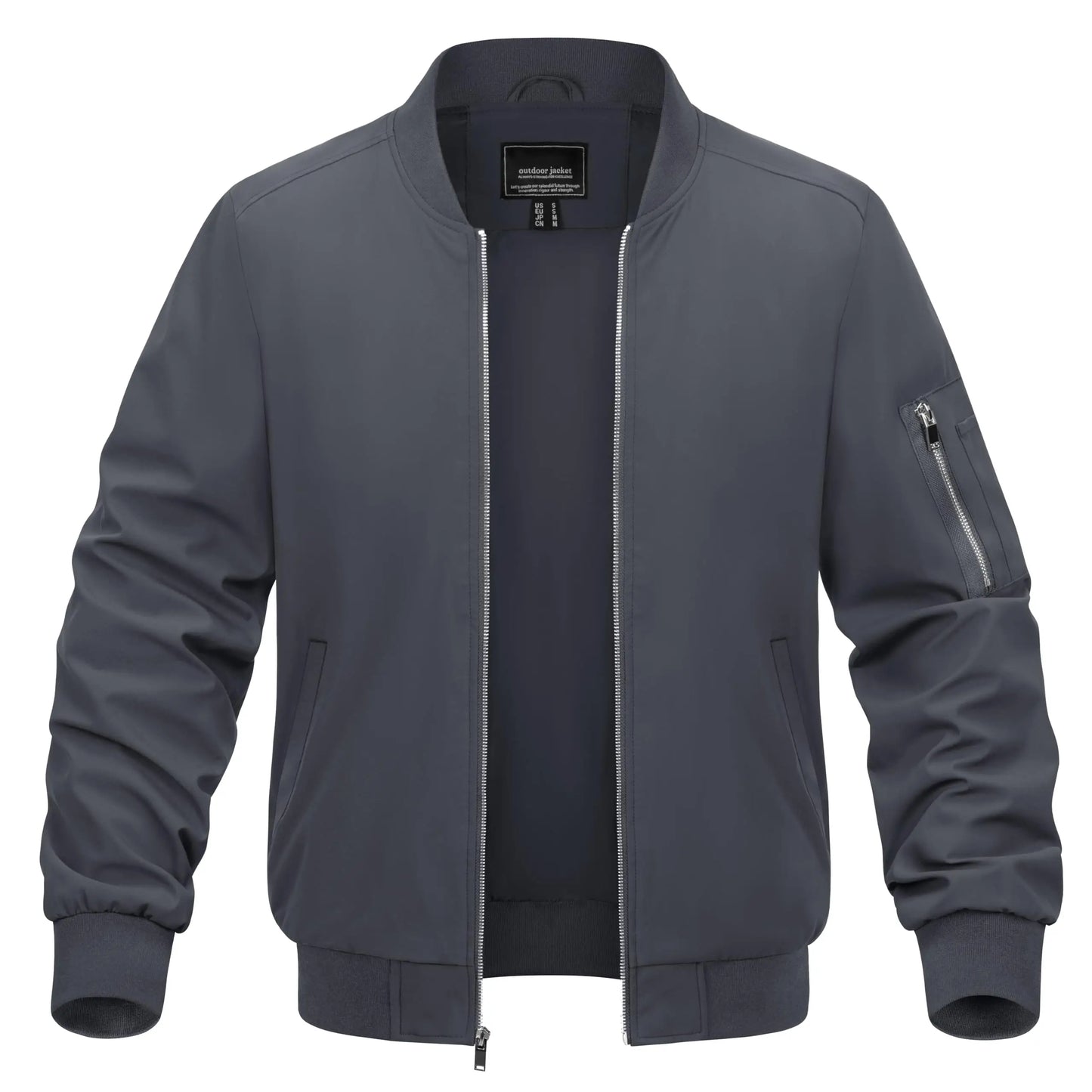 TACVASEN Spring Baseballl Jackets Mens Windbreaker Hiking Trekking Fishing Jackets Outdoor Full Zip Casual Coats Outwear Tops