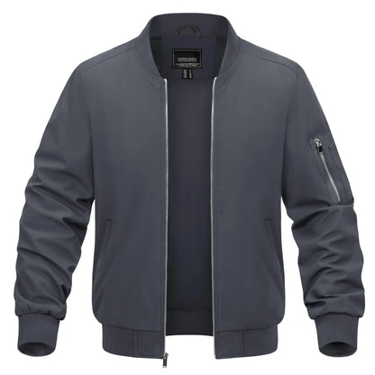 TACVASEN Spring Baseballl Jackets Mens Windbreaker Hiking Trekking Fishing Jackets Outdoor Full Zip Casual Coats Outwear Tops