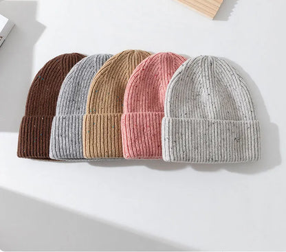 Men Women 100% Merino Wool Beanie Hats Winter Thermal Hat Cuffed Knit Ribbed Beanie Hiking Skiing One Size