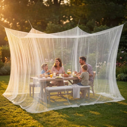 Breathable Portable Camping Mosquito Net 300x300x250cm Large Outdoor Travel Mosquito Insect Proof Tent White Black Zanzariera