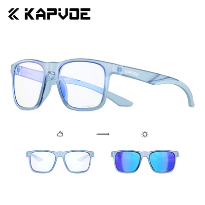 Kapvoe Polarized Sunglasses Men Lightweight Frame Anti Glare Driving Fishing Golf Outdoors Photochromic Glasses Running Women