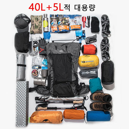 Naturehike 45L Camping Backpack Large Capacity Rainproof Travel Bag Ultralight Ergonomic Trekking Bag Outdoor Hiking Backpack